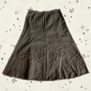 Simon Chang Denim chocolate brown skirt 🤎